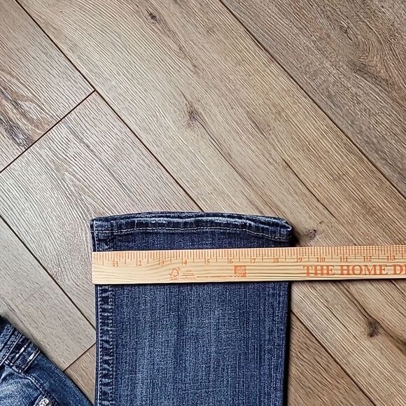 MISS ME BLING RHINESTONES SILVER STUDDED EASY BOOT DENIM JEAN JE53g5EL - Picture 6 of 8